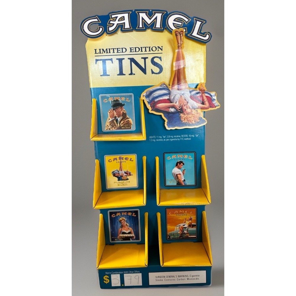 Vintage Camel Cigarette Cardboard for Limited Edition Tins Store Display NO Tins